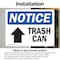 Signmission Trash Can (Up Arrow) Sign With Symbol, 10 in W x Rectangle, Vinyl Decal OS-2PACK-NS-D-710-L-18725 - alternate 4